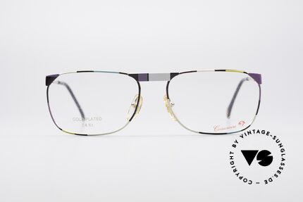 Casanova MC3 24KT Goldplattierte Brille, eckiges, stilvolles Design & markantes Rahmenmuster, Passend für Herren und Damen