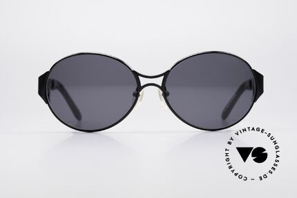Jean Paul Gaultier 56-6108 90er Damen Sonnenbrille, dekoratives Bügel-Design mit 'GAULTIER' Logo, Passend für Damen