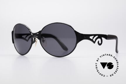 Jean Paul Gaultier 56-6108 90er Damen Sonnenbrille, große, runde Brillenform (einfach feminin chic), Passend für Damen