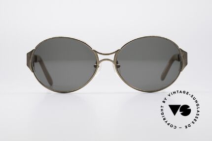 Jean Paul Gaultier 56-6108 Vintage Damen Sonnenbrille, dekoratives Bügel-Design mit 'GAULTIER' Logo, Passend für Damen