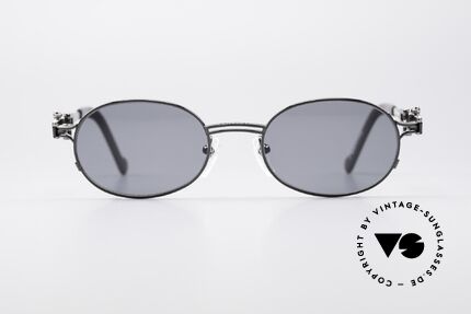 Jean Paul Gaultier 56-0020 Ovale Gürtelschnalle Brille, herausragende Top-Qualität; ovale Titanium-Fassung, Passend für Herren