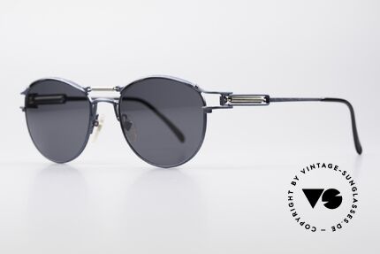 Jean Paul Gaultier 56-5107 Panto Designer Sonnenbrille, Brücke und Bügel sind mit Sprungfedern ausgestattet, Passend für Herren und Damen