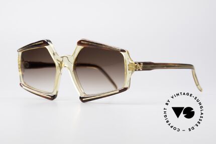 Nina Ricci NR111 Extravagante 70er Brille, typisches 70er Jahre Design & transparente Farbgebung, Passend für Damen