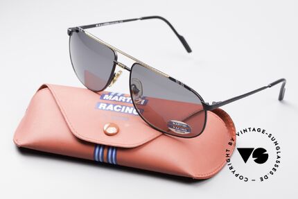 Martini Racing - Tenere Rennfahrer Sonnenbrille, mit den charakteristischen Martini-Streifen (blau-rot), Passend für Herren