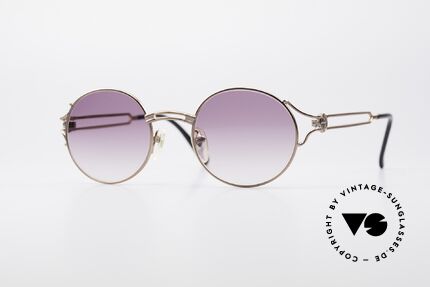 Jean Paul Gaultier 57-6102 Runde Designersonnenbrille, runde vintage Designer-Sonnenbrille von JP Gaultier, Passend für Herren und Damen
