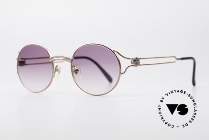 Jean Paul Gaultier 57-6102 Runde Designersonnenbrille, zeitloses Designerstück von herausragender Qualität, Passend für Herren und Damen