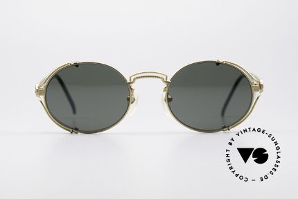 Jean Paul Gaultier 58-6105 Terminator Steampunk Brille, 'Steampunk-Sonnenbrille' ähnlich Matsuda 2809 Brille, Passend für Herren und Damen