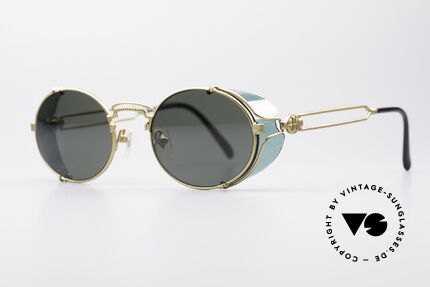 Jean Paul Gaultier 58-6105 Terminator Steampunk Brille, viele interessante Rahmendetails im "Retro-Futurismus", Passend für Herren und Damen