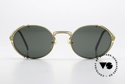 Jean Paul Gaultier 58-6105 Terminator Steampunk Brille, vintage Gaultier Sonnenbrille aus den späten 1990ern, Passend für Herren und Damen