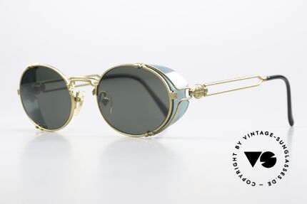 Jean Paul Gaultier 58-6105 Terminator Steampunk Brille, viele interessante Rahmendetails im "Retro-Futurismus", Passend für Herren und Damen
