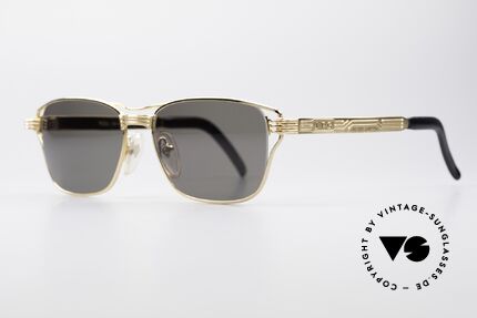Jean Paul Gaultier 56-4173 Eckige Designer Sonnenbrille, Metall-Fassung mit vielen aufwendigen Details, Passend für Herren