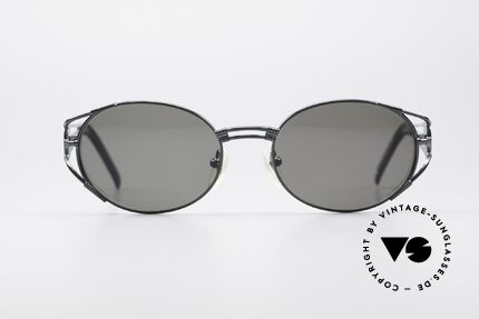 Jean Paul Gaultier 58-5106 Vintage Brille Steampunk, Designer-Brille von 1997 in tannengrün-metallic, Passend für Herren und Damen