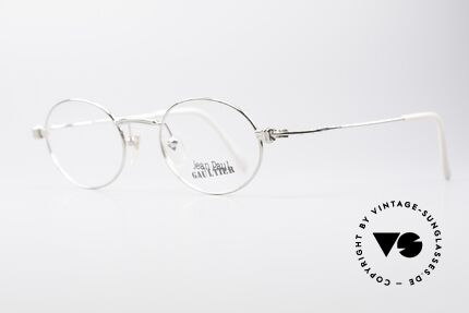 Jean Paul Gaultier 55-6105 Ovale Vintage Brille 90er, enorm hochwertig (typisch Gaultier), made in JAPAN, Passend für Herren und Damen