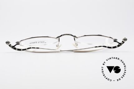 Jean Paul Gaultier 55-6105 Ovale Vintage Brille 90er, Rahmen kann beliebig verglast werden (optisch/Sonne), Passend für Herren und Damen