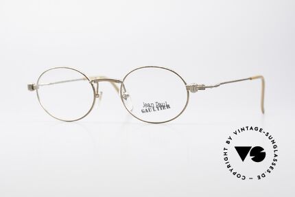 Jean Paul Gaultier 55-6105 Ovale Vintage Fassung 90er, ovale vintage Brille von Jean Paul Gaultier von 1997, Passend für Herren und Damen Jean Paul Gaultier 55-6105 Ovale Vintage Fassung 90er, ovale vintage Brille von Jean Paul Gaultier von 1997, Passend für Herren und Damen