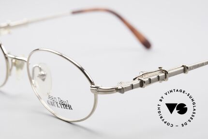 Jean Paul Gaultier 55-0039 Ovale Titanium Brille, verstellbare Bügel in Form einer Gürtelschnalle; genial!, Passend für Herren und Damen