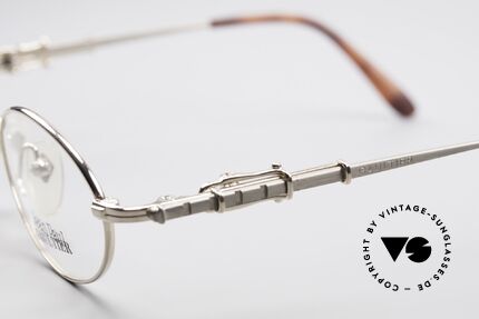 Jean Paul Gaultier 55-0039 Ovale Titanium Brille, ungetragenes Designerstück: kostbar, selten und begehrt, Passend für Herren und Damen