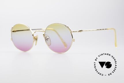 Jean Paul Gaultier 55-3176 Vintage Brille Rund Vergoldet, Top Verarbeitung; der Rahmen ist 22kt vergoldet, Passend für Herren und Damen