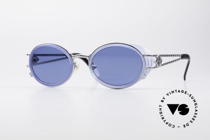Jean Paul Gaultier 58-6202 Ovale Seitenblenden Brille, 1990er vintage Sonnenbrille von Jean Paul Gaultier, Passend für Herren und Damen