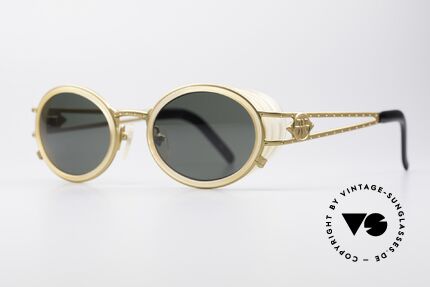 Jean Paul Gaultier 58-6202 Seitenblenden Sonnenbrille, tolle Metall-Kunststoff-Kombination & Kolorierung, Passend für Herren und Damen
