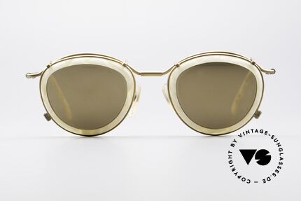 Jean Paul Gaultier 56-2271 Designer Steampunk Brille, edle Kombination der Formen, Farben & Materialien, Passend für Herren und Damen