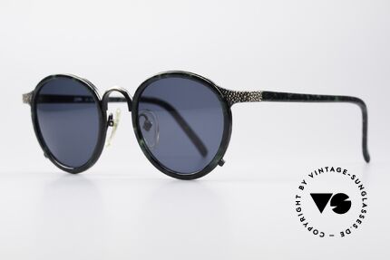 Jean Paul Gaultier 56-9273 Designer Panto Sonnenbrille, Materialkombinationen in fühlbarer TOP-Qualität, Passend für Herren und Damen