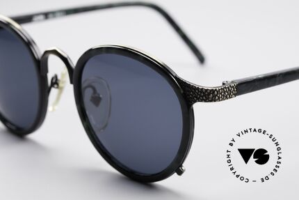 Jean Paul Gaultier 56-9273 Designer Panto Sonnenbrille, JPG Farbcode 1: antikes metall und grün-marmoriert, Passend für Herren und Damen
