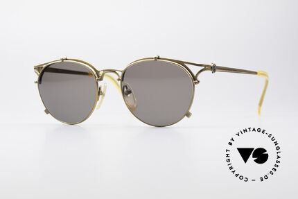 Jean Paul Gaultier 56-2171 Designer Panto Sonnenbrille, zeitlose Gaultier Designersonnenbrille aus den 90ern, Passend für Herren und Damen
