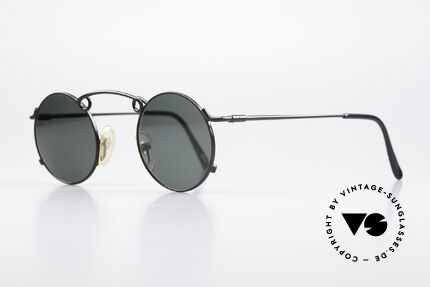 Jean Paul Gaultier 56-1178 Kunstvolle Brille Panto Stil, unglaublich hochwertige Metall-Fassung in schwarz, Passend für Herren und Damen