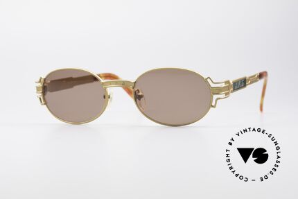 Jean Paul Gaultier 58-5105 Ovale Designer Sonnenbrille, ovale vintage Designer-Sonnenbrille von Gaultier, Passend für Herren und Damen