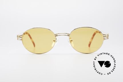 Jean Paul Gaultier 57-5107 Vergoldete Ovale Fassung, ovales Metallgestell; 22kt vergoldet, TOP-Qualität, Passend für Herren und Damen