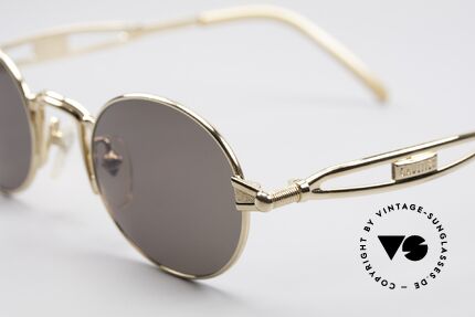 Jean Paul Gaultier 56-7108 Vergoldete Ovale Sonnenbrille, unbenutzt (wie alle unsere vintage Sonnenbrillen), Passend für Herren und Damen