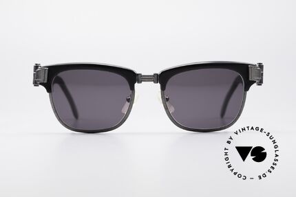 Jean Paul Gaultier 56-5202 90er Designer Sonnenbrille, Bügelansätze in Form von massiven Türscharnieren, Passend für Herren und Damen
