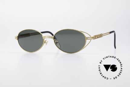 Jean Paul Gaultier 58-6106 Ovale Vintage Sonnenbrille, ovale 1990er Jean Paul Gaultier Designer-Sonnenbrille, Passend für Herren und Damen