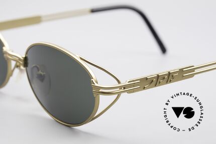 Jean Paul Gaultier 58-6106 Ovale Vintage Sonnenbrille, absolute Top-Qualität (made in Japan), 100% UV Schutz, Passend für Herren und Damen