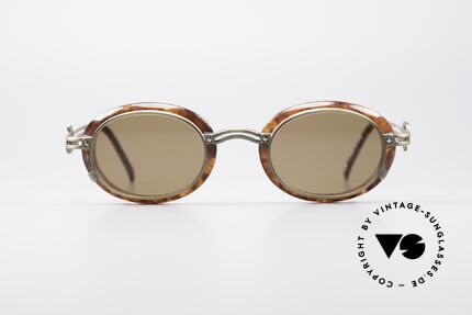 Jean Paul Gaultier 58-5201 Rare JPG Steampunk Brille, einzigartige Kombination der Materialien im Design, Passend für Herren und Damen