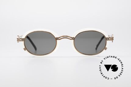 Jean Paul Gaultier 58-5201 Rare Sonnenbrille Steampunk, einzigartige Kombination der Materialien im Design, Passend für Herren und Damen