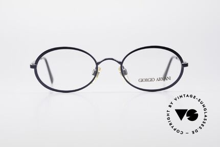 Giorgio Armani 277 Ovale Vintage Brille 90er, dezenter, zeitloser Stil; passt gut zu fast jedem Look, Passend für Herren und Damen