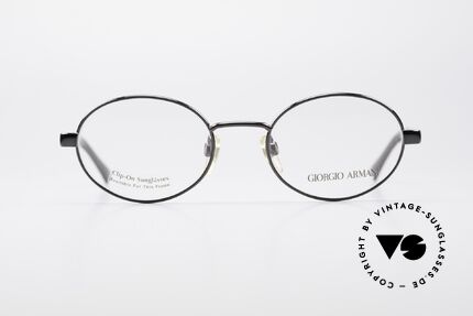 Giorgio Armani 257 Ovale Vintage Fassung 90er, dezenter, zeitloser Stil; passt gut zu fast jedem Look, Passend für Herren und Damen