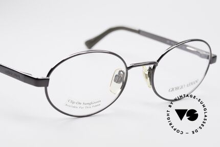 Giorgio Armani 257 Ovale Vintage Fassung 90er, keine aktuelle Kollektion, sondern alte Originalware!, Passend für Herren und Damen