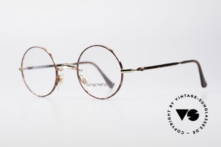 Giorgio Armani EA013 Kleine Rund Vintage Brille, schlichte, runde Fassung in einem Kastanienbraun, Passend für Herren und Damen Giorgio Armani EA013 Kleine Rund Vintage Brille, schlichte, runde Fassung in einem Kastanienbraun, Passend für Herren und Damen