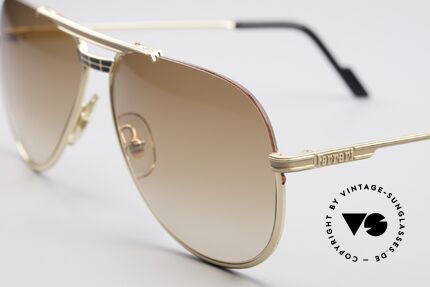 Ferrari F31 80er Luxus Sonnenbrille, elegante Gläser in braun-Verlauf für 100% UV Schutz, Passend für Herren