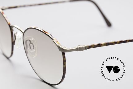 Giorgio Armani 132 Alte 90er Pantosonnenbrille, elegante Farbkombination (schildpatt & mattsilber), Passend für Herren