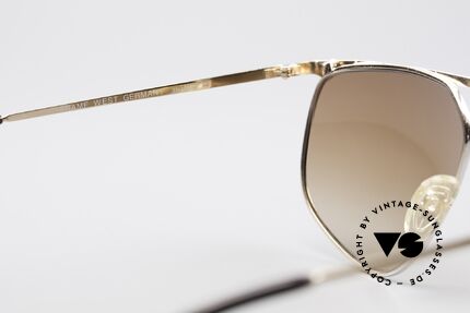 Zollitsch Cadre 9 18kt Gold Plated Sonnenbrille, KEINE RETROmode; ein echtes, 30 Jahre altes ORIGINAL, Passend für Herren
