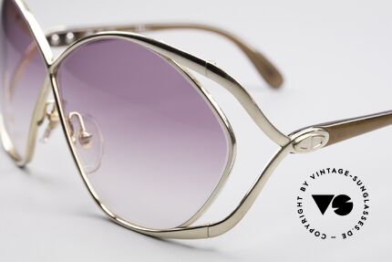 Christian Dior 2056 80er Damen Sonnenbrille, goldene Fassung mit violetten Gläsern & braun Bügeln, Passend für Damen Christian Dior 2056 80er Damen Sonnenbrille, goldene Fassung mit violetten Gläsern & braun Bügeln, Passend für Damen