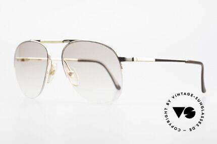 Dunhill 6022 80er Gentleman Nylor Brille, vergoldeter Rahmen mit nur ganz leicht getönten Gläsern, Passend für Herren