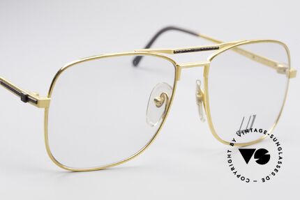 Dunhill 6038 Vergoldete 80er Titanium Brille, Fertigungskosten waren auch abhängig vom Goldpreis, Passend für Herren