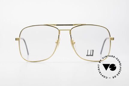 Dunhill 6038 Vergoldete 80er Titanium Brille, hartvergoldete A. DUNHILL Titanium-Brillenfassung, Passend für Herren