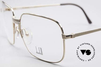Dunhill 6090 Vergoldete 90er Herrenbrille, Barley-Verfahren: winzige Facetten für sanften Glanz, Passend für Herren