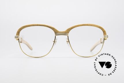 Cartier Malmaison Rare Bubinga Edelholzbrille, aus Palisander-Holz gefertigt, Größe 56°19, 135, Passend für Herren und Damen